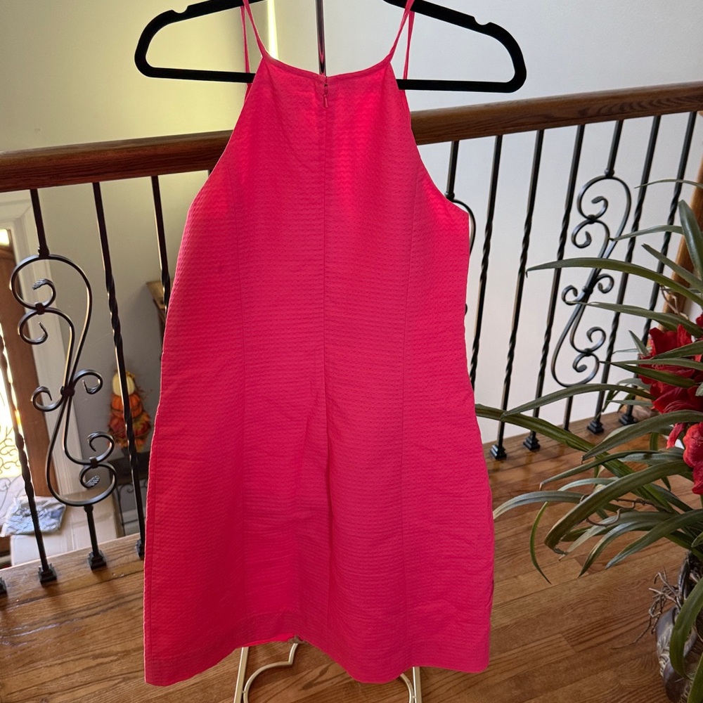 Lilly Pulitzer Neon Pink Dress with Gold Embroidery - Picture 4 of 7
